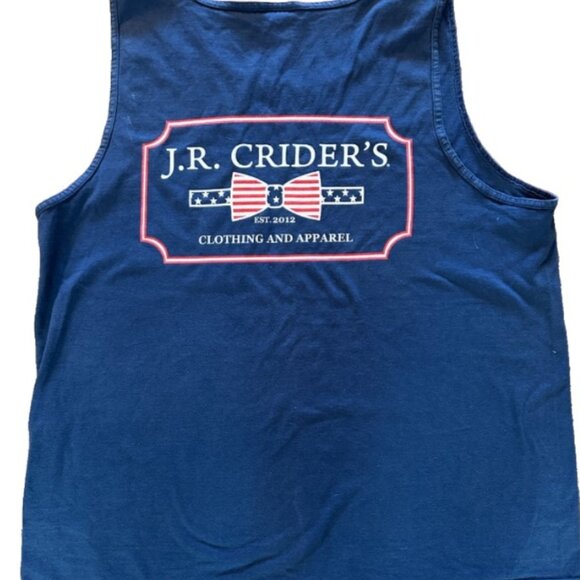 J.R. Crider's Girls Tank top Size L Dahlonega Georgia Preppy Bow stars stripes - Picture 1 of 7